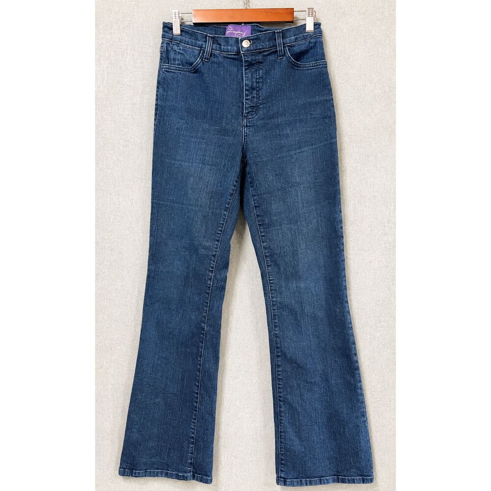 NYDJ Lift Tuck Bootcut Jeans Womens Size 10 Dark Wash Stretch Denim 32 Inseam